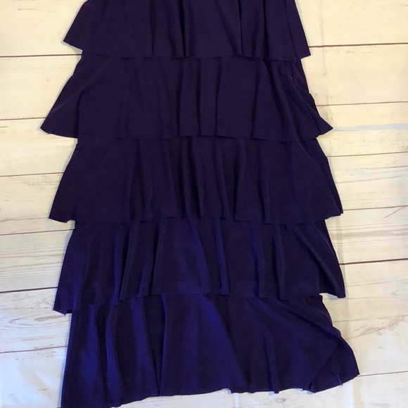 Purple Tiered Ruffle Maxi Skirt - Picture 2 of 3